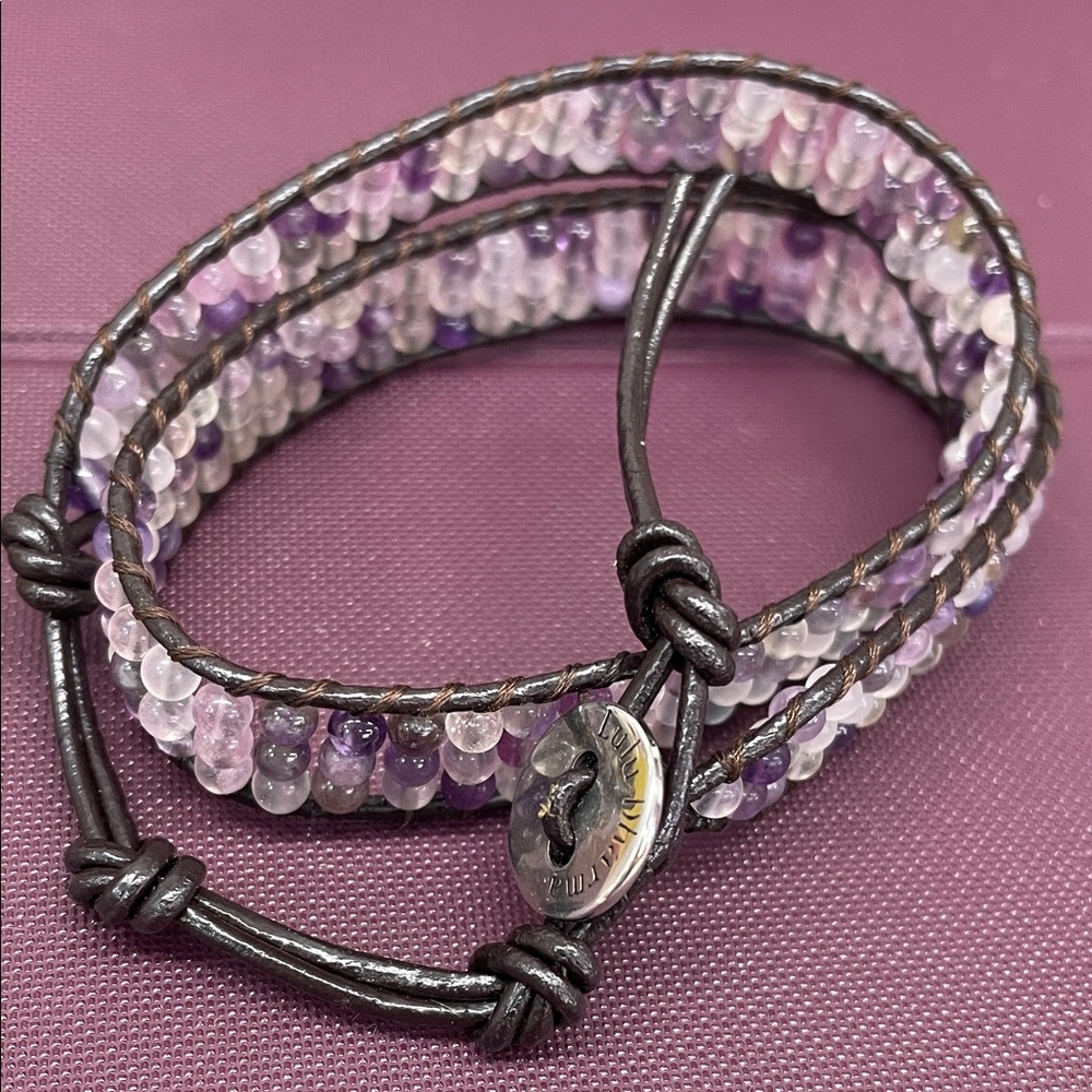 lululemon athletica Purple and Pink Beaded Bracelet